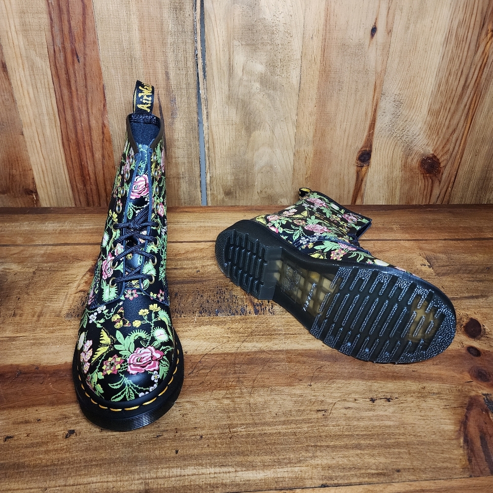 Dr Martens 1460 Floral Bloom Leather Lace Up - Picture 3 of 13